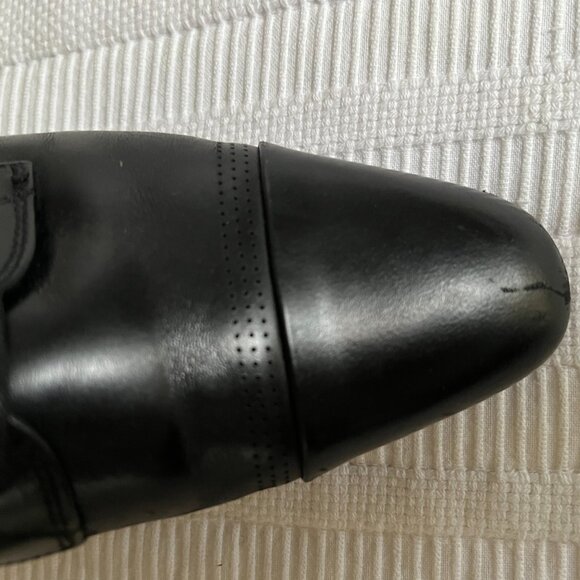 Aldo Men's Black Leather Oxford Dress Shoes - Picture 5 of 9